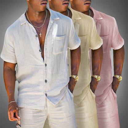 James | Men's Elegant Linen Two-Piece Set - Comfortable Style