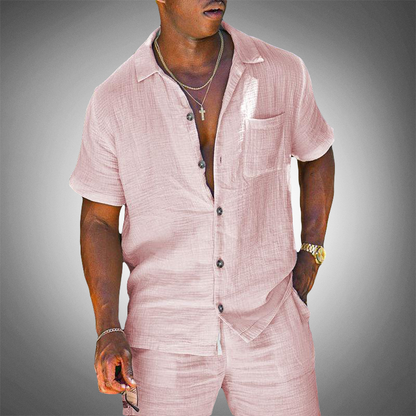 James | Men's Elegant Linen Two-Piece Set - Comfortable Style