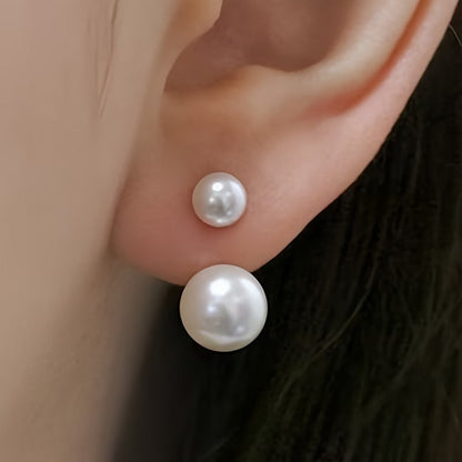 Élise | Boucles d'oreilles à perles doubles