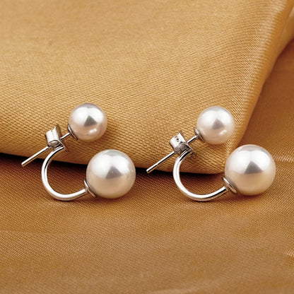 Élise | Boucles d'oreilles à perles doubles