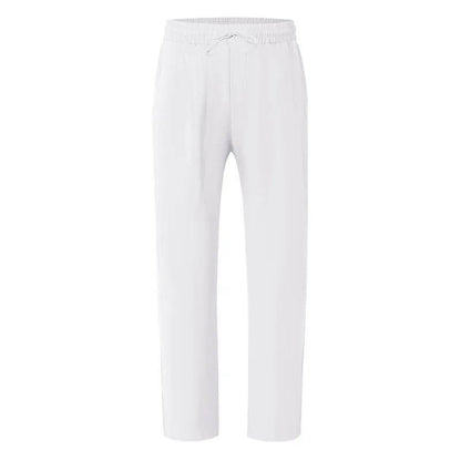John | Men's Casual Linen Straight Leg Pants, Breathable & Comfortable