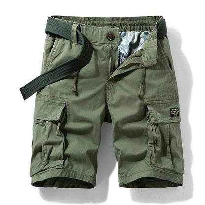 Men's Summer Multi-Pocket Cotton Cargo Shorts