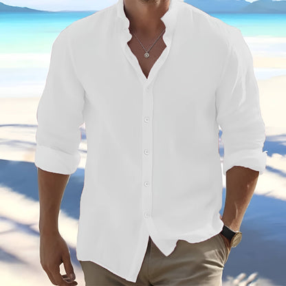 Men's Lightweight Long Sleeve Cotton Summer Shirt