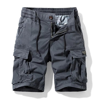 Men's Summer Multi-Pocket Cotton Cargo Shorts