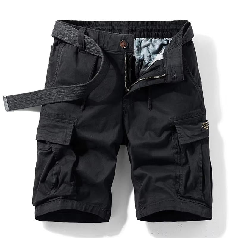 Men's Summer Multi-Pocket Cotton Cargo Shorts