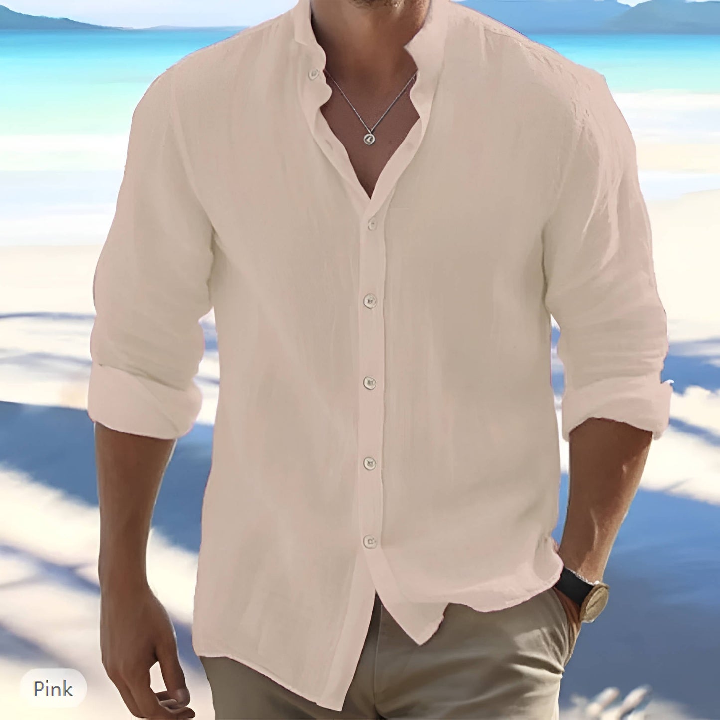 Men's Lightweight Long Sleeve Cotton Summer Shirt