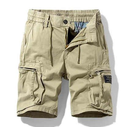 Men's Summer Multi-Pocket Cotton Cargo Shorts