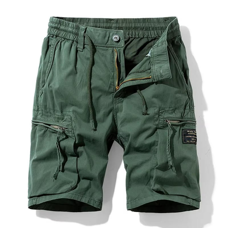 Men's Summer Multi-Pocket Cotton Cargo Shorts