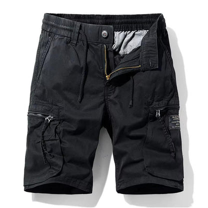 Men's Summer Multi-Pocket Cotton Cargo Shorts