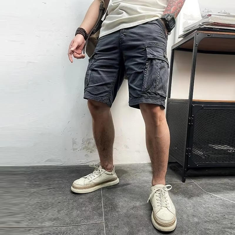 Men's Summer Multi-Pocket Cotton Cargo Shorts