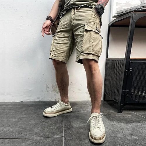 Men's Summer Multi-Pocket Cotton Cargo Shorts