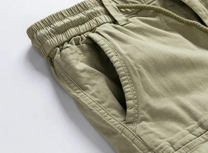 Men's Summer Multi-Pocket Cotton Cargo Shorts