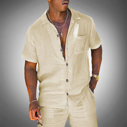 James | Men's Elegant Linen Two-Piece Set - Comfortable Style