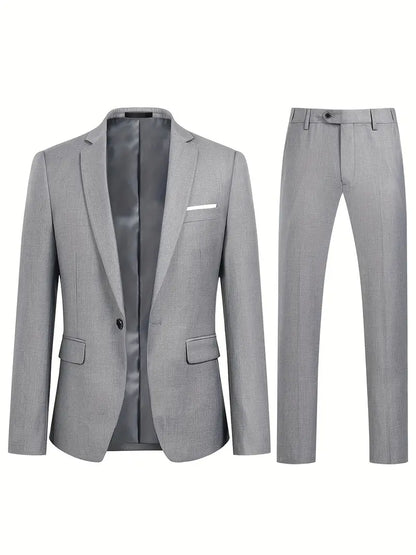 John | Men's Two-Piece Suit: Classic Blazer and Pants Set