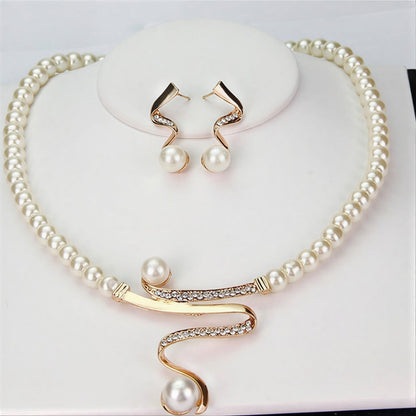 Angélique | Ensemble de Collier en Perles Naturelles Élégantes