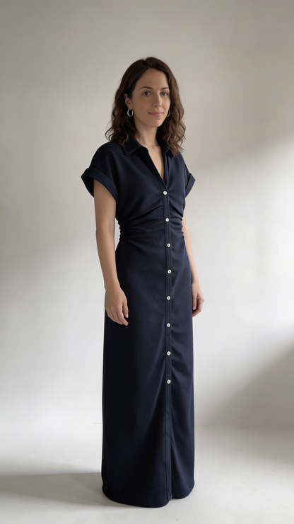 Alice | Robe midi avec boutons
