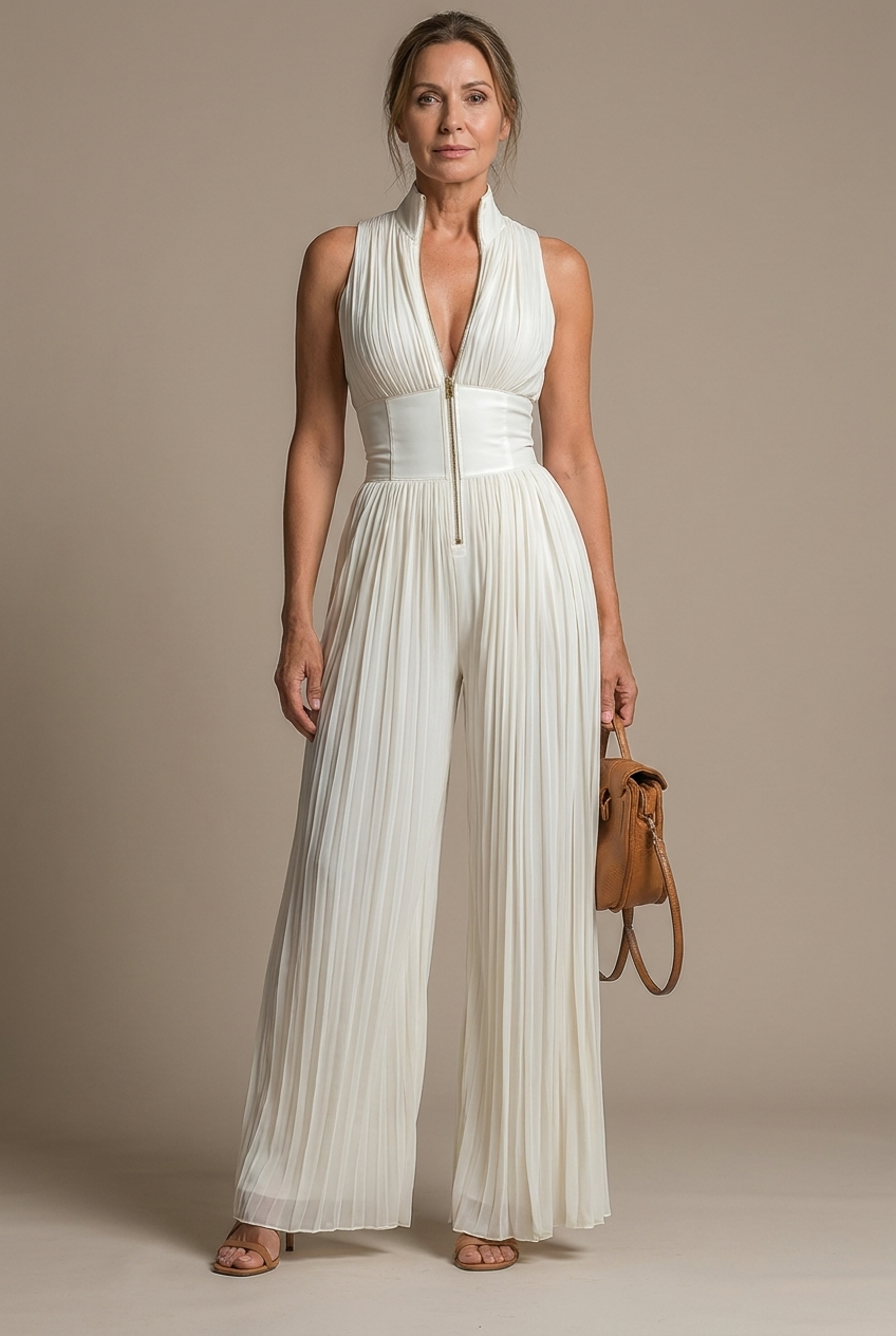 Lucía | Robe plissée en georgette