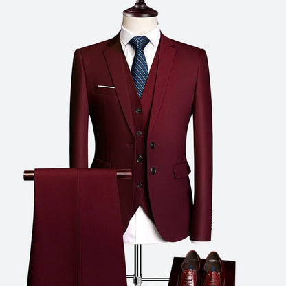 Men's 3-Piece Formal Suit Set for Special Occasions