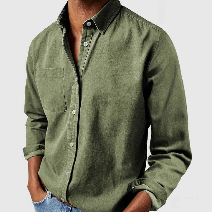 Men's Relaxed Fit Long-Sleeve Shirt