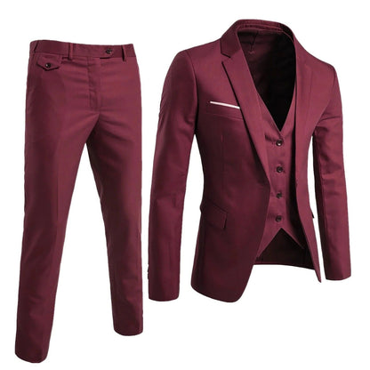 Men's 3-Piece Business Suit Set