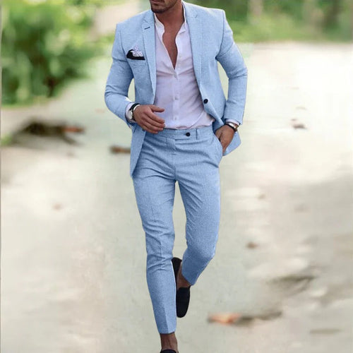 Men's Tailored Two-Piece Suit for Formal Occasions