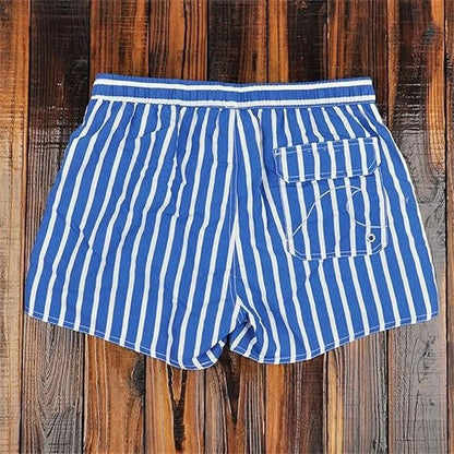 Men's Striped Swim Trunks