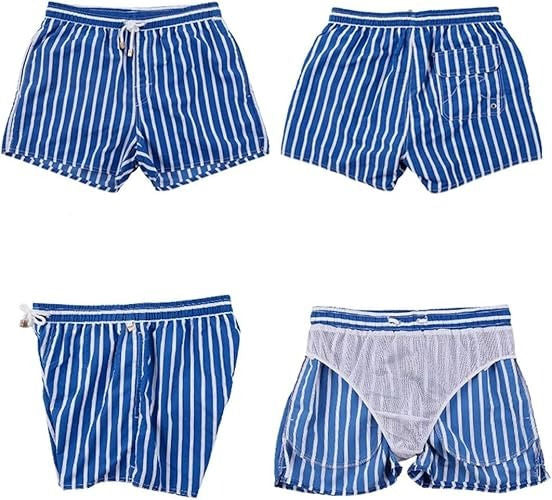Men's Striped Swim Trunks