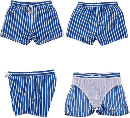 Men's Striped Swim Trunks