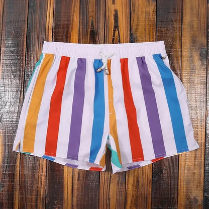 Men's Striped Swim Trunks