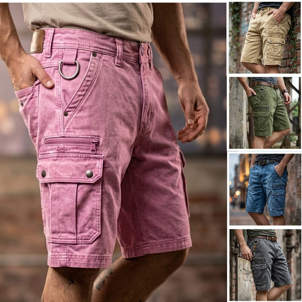 Unalik™ | Short cargo fonctionnel en denim