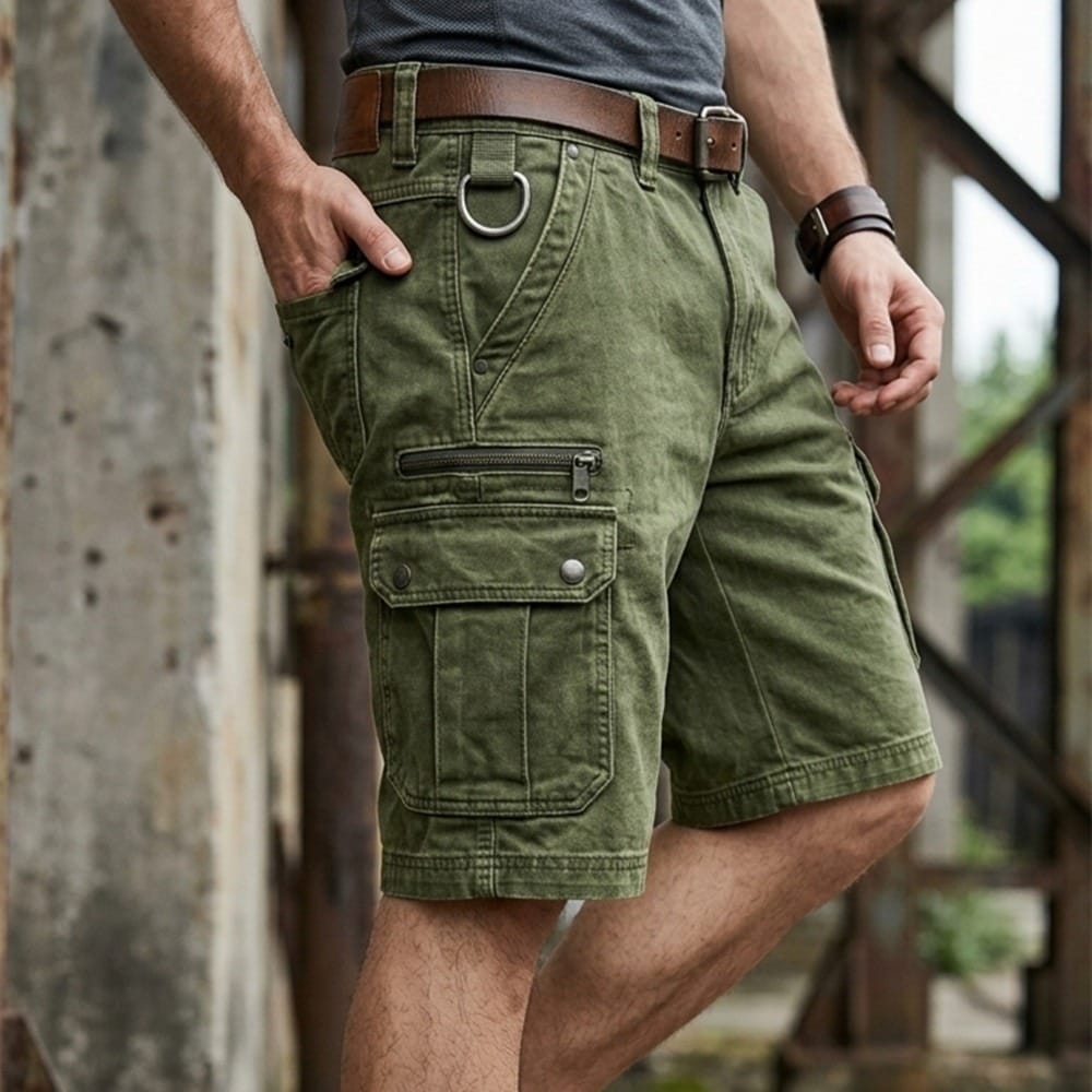 Unalik™ | Short cargo fonctionnel en denim