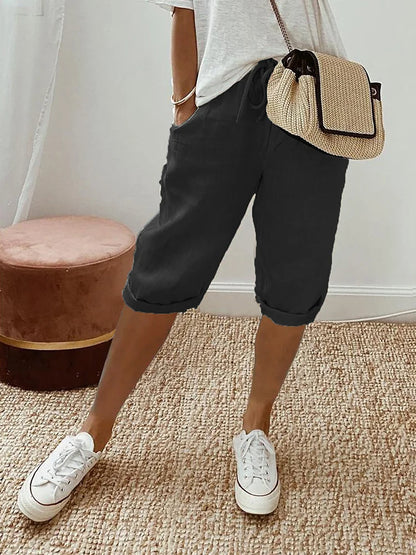 Laluna | Short femme en coton et lin