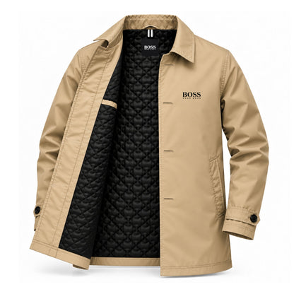 Manteau Homme Élégant à Doublure Matelassée