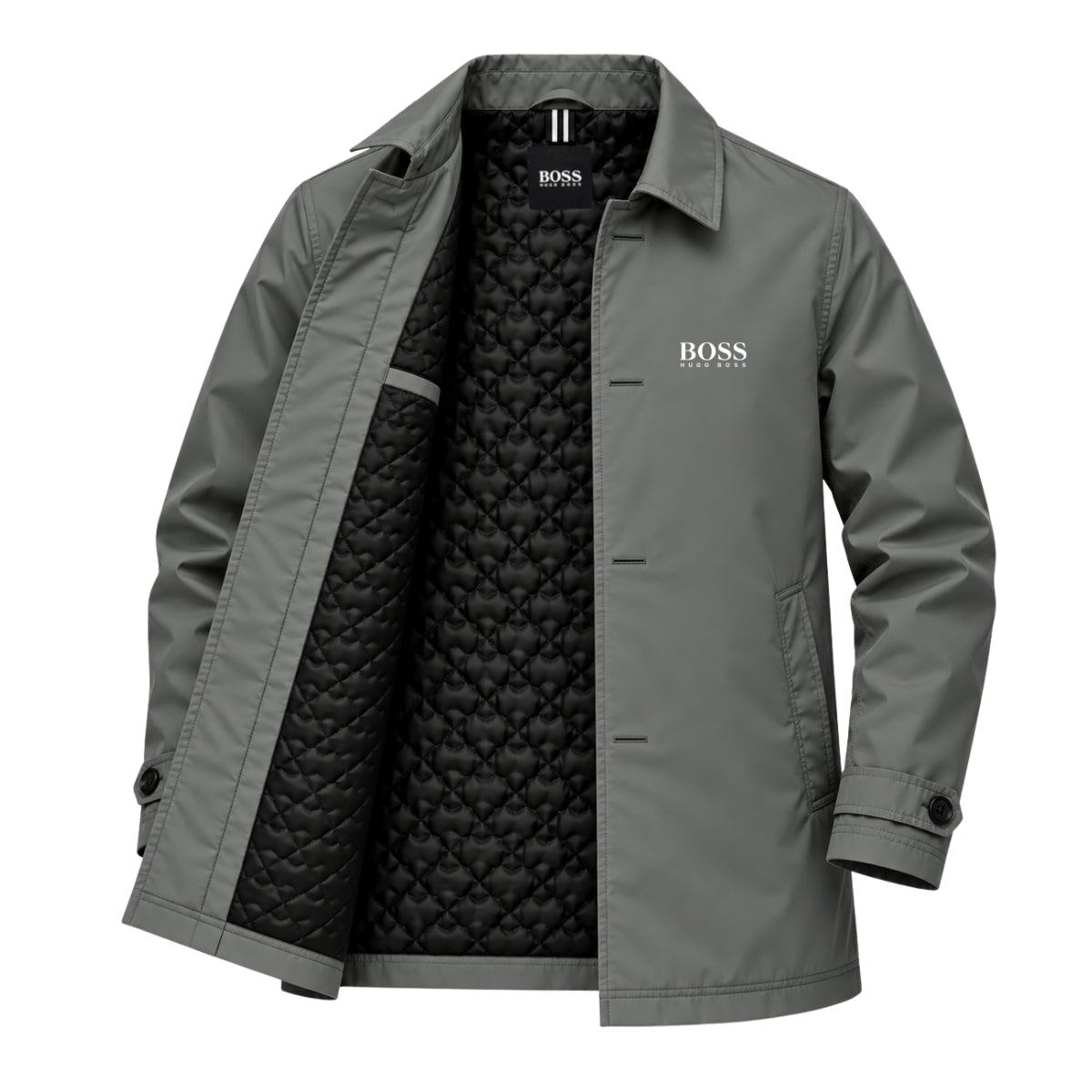 Manteau Homme Élégant à Doublure Matelassée