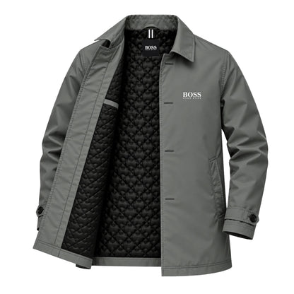 Manteau Homme Élégant à Doublure Matelassée