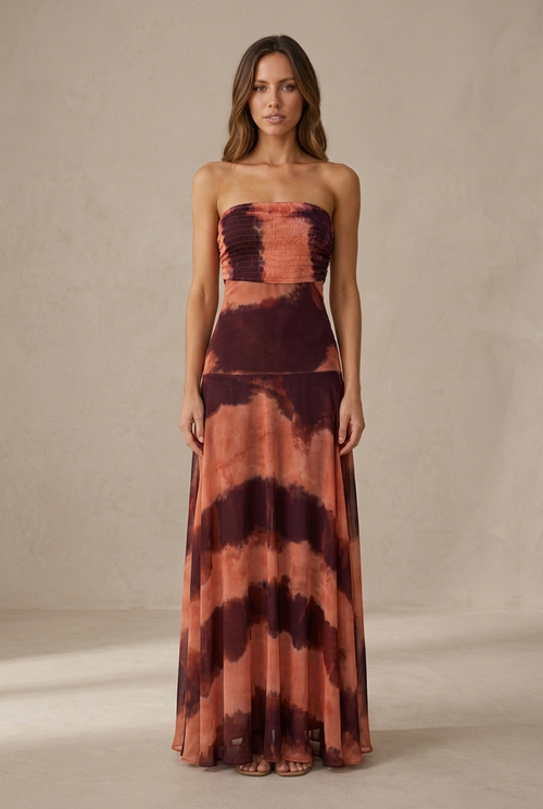 Léa | Robe maxi tie dye